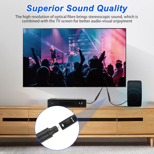 MEIRIYFA Digital Optical Splitter Adapter Cable 1 in 2 Out | Toslink Digital Fiber Optic Audio Splitter 1 Male Input 2 Female Output Cable for Home Theater,TV,Receiver,Sound Bar - 0.3M - style: 1 Male to 2 Female