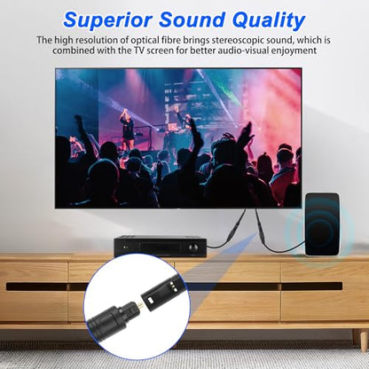 MEIRIYFA Digital Optical Splitter Adapter Cable 1 in 2 Out | Toslink Digital Fiber Optic Audio Splitter 1 Male Input 2 Female Output Cable for Home Theater,TV,Receiver,Sound Bar - 0.3M - style: 1 Male to 2 Female