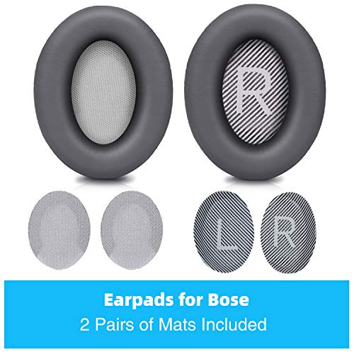 Replacement Ear Pads for Bose SoundTrue Headphones Around-Ear Style, Memory Foam Also Fits QuietComfort 35/ QC35 II Around-Ear Headphones(Dark Grey) - color: Dark grey