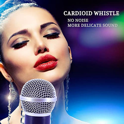 Wireless Microphone, Dual Channel Professional Cordless Dynamic Wireless Microphone, Handheld Wireless Microphone System for Home Karaoke, conferences, Parties, Churches, Weddings, Parties, 160 ft
