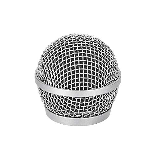 uxcell Microphone Ball Head Mesh Grill Metal Windscreen with Black Inside | for PG48 PG58 PGX2 BLX288 PG288 PGX24, Foam Filter