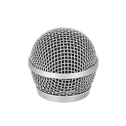 uxcell Microphone Ball Head Mesh Grill Metal Windscreen with Black Inside | for PG48 PG58 PGX2 BLX288 PG288 PGX24, Foam Filter