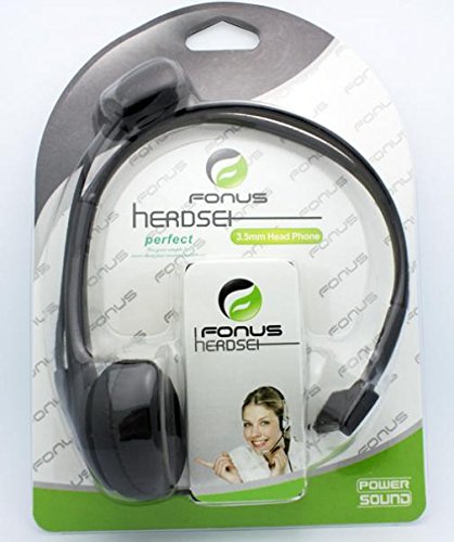 Compatible with Moto E5, E5 Plus - Wired Headset Mono Handsfree Headphone 3.5mm Earphone Earpiece Boom Microphone Single Earbud [Black] Works with Motorola Moto E5 Plus