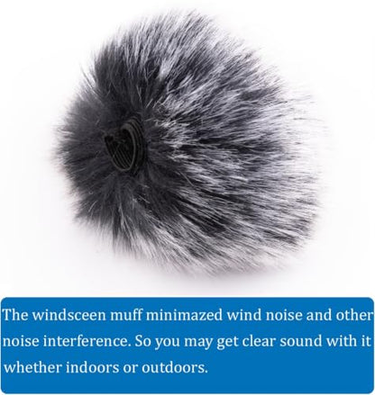 Nicama 3.5mm Camera Shotgun Microphone with Windscreen Muff for Canon EOS, Nikon DSLR Cameras Sony Camcorders （NOT for Canon T5,T6 and T7