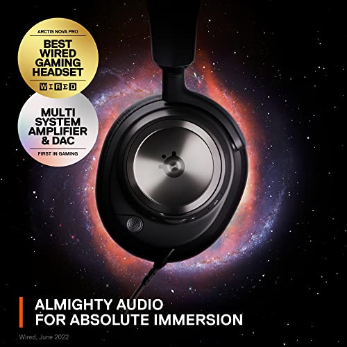 SteelSeries Arctis Nova Pro Multi-System Gaming Headset - Premium Hi-Fi Drivers, Hi-Res Audio - 360° Spatial Audio - GameDAC Gen 2 - ESS Sabre Quad-DAC - Stealth Retractable Mic - PC, PS5, PS4, Switch - style: Nova Pro PC | PlayStation
