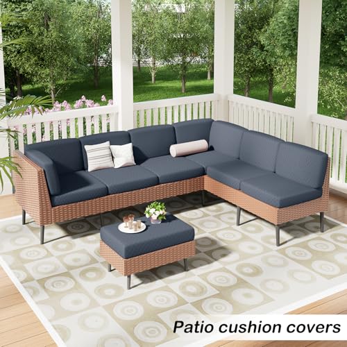 Jacquard Couch Cushion Covers, L Shape Sectional Sofa Slipcovers | Diamond Lattice, L Shape Sectional Fit, Washable, Chaise Cushion Cover, Sofa Protection (1 Piece for Chaise XL) - color: Grey, size: Chaise XL (1 Piece)