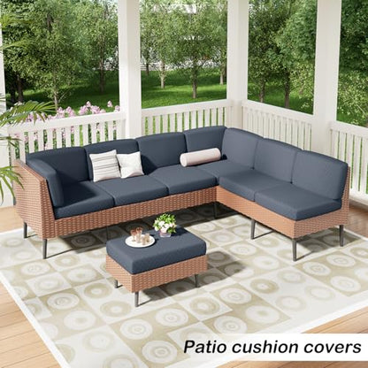 Jacquard Couch Cushion Covers, L Shape Sectional Sofa Slipcovers | Diamond Lattice, L Shape Sectional Fit, Washable, Chaise Cushion Cover, Sofa Protection (1 Piece for Chaise) - color: Grey, size: Chaise (1 Piece)