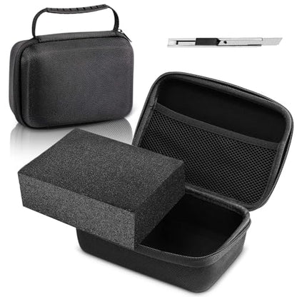 Relaxweex Hard Case with Foam, 13.5 X 9.8 X 5.5 Inch, Black | EVA Waterproof Shockproof Case, Customizable Foam for Camera Electronics Instruments, Digital Products, with Knife - color: Black, size: 13.5 x 9.8 x 5.5 inch