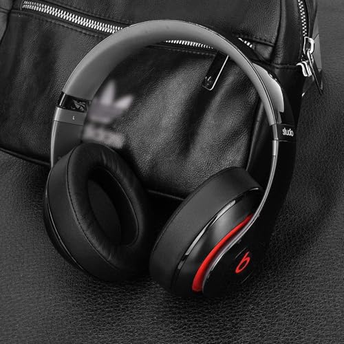 Beats Studio 3 Ear Pads, BUTIAO Replacement Protein Leather Earpads Memory Foam Ear Cushion Cups Repair Parts for Beats Studio 3 Studio 2 Wireless Wired Headphones by Dr.Dre (Black) - color: Black