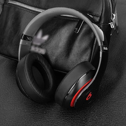 Beats Studio 3 Ear Pads, BUTIAO Replacement Protein Leather Earpads Memory Foam Ear Cushion Cups Repair Parts for Beats Studio 3 Studio 2 Wireless Wired Headphones by Dr.Dre (Black) - color: Black