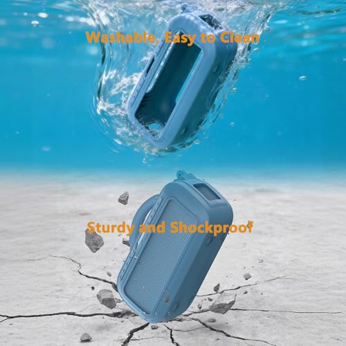 Protective Case for Bose SoundLink Max Portable Bluetooth Speaker | Accessories Hard Carrying Case and Silicone Cover Combo with Carrying Strap (Blue Dusk) - color: Blue Dusk