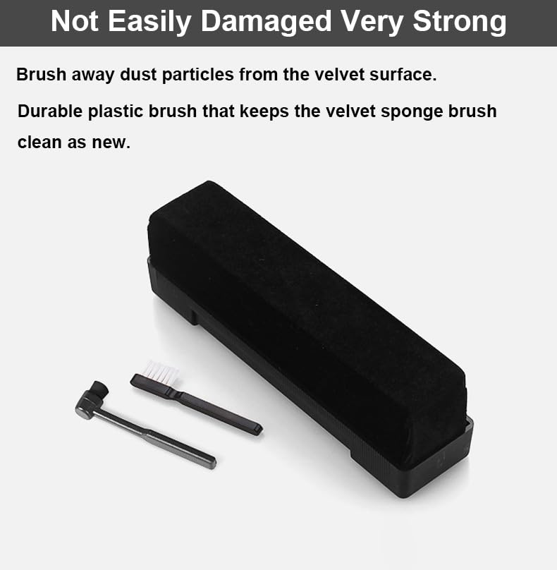 Premium Vinyl Record Cleaner Kit - Vinyl Records Cleaning Kit for Records Albums-Includes Soft Velvet Record Brush, Cleaning, Stylus Brush, Brush for Velvet