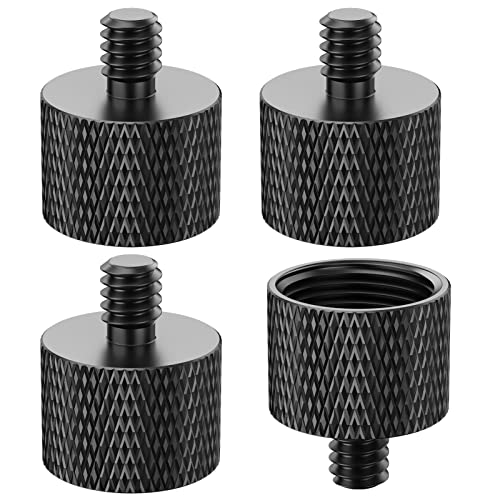 5/8 Female to 1/4 Male Mic Stand Adapter 4 Pcs 1/4 to 5/8 Mic Screw Adapter for Camera Mount Mic Mount Tripod Stand Monitor - color: 5/8-1/4