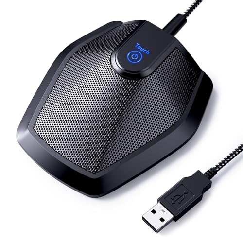 TONOR Conference USB Microphone, Omnidirectional Condenser PC Mic G11 | Condenser Mic, Compatible with 190 cm/74inch Cable, Windows and Mac, Desktop PC & Laptop for Teleconference, Court Reporter