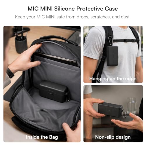 DJI Mic 3 Combo + Silicone Case + Interview Stick + Selfie Light | Wireless Microphone for iPhone/Camera/Android, Ultralight, Adaptive Gain Control, Dual Band Anti-Interference, 28h Use, Vlog