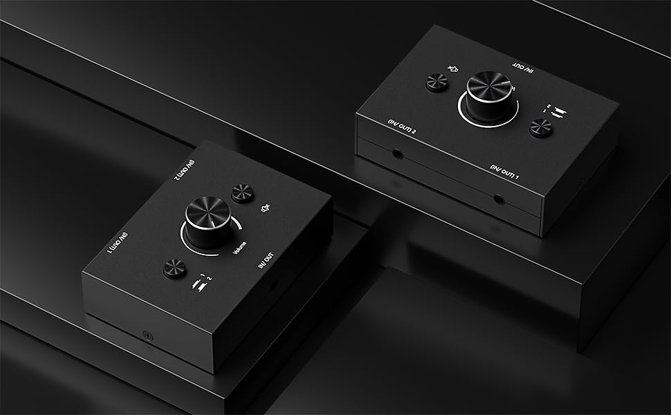 3.5mm Stereo Audio Switch Audio Switcher Passive Speaker Headphone Manual Selector Splitter Box Audio Sharing - size: 3.5mm Switch 2 Port