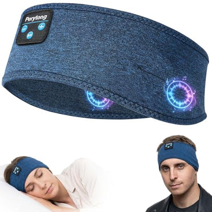 Perytong Sleep Headphones Wireless, Bluetooth Sports Headband Headphones with Ultra-Thin HD Stereo Speakers Perfect for Sleeping,Workout,Jogging,Yoga,Insomnia, Air Travel, Meditation (Deep Teal) - color: Deep Teal