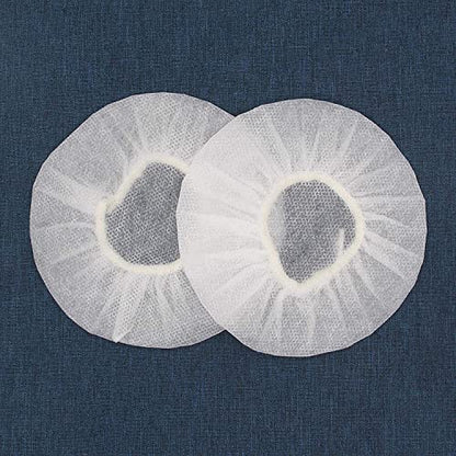 Fancystyle Pack of 200 Disposable Headphone Covers Sanitary Earpad Covers | White 11cm