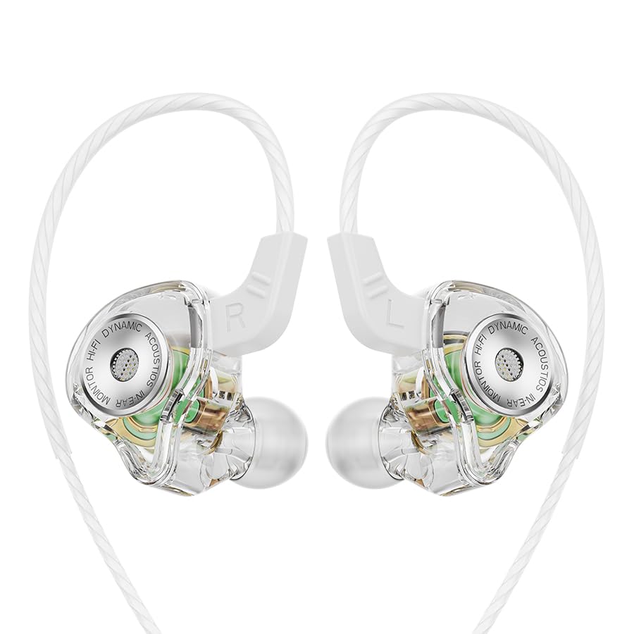 Piluyaa QKZ AK6 Ultra Wired Gaming Earbuds in-Ear Monitors Headphones MIC - color: White