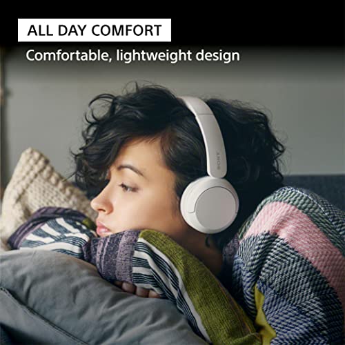 Sony WH-CH520 Wireless On-Ear Bluetooth Headphones with Microphone, White - color: White