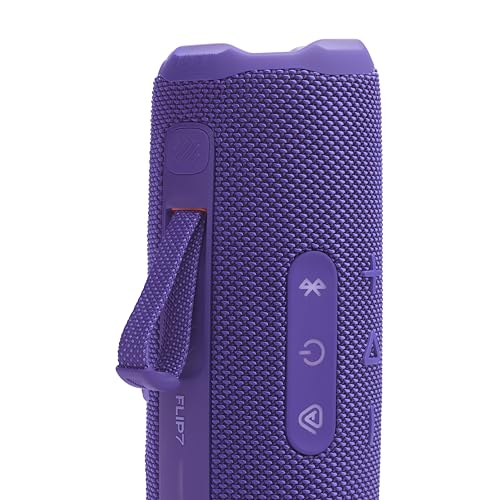 JBL Flip 7 Portable Bluetooth Speaker, Waterproof and Drop-Proof - Purple | Up To 16 Hours Playtime, IP68 Dustproof Build, Clip-On Loop, USB C Lossless Audio, Links With Other Speakers For Outdoor Use - color: Purple
