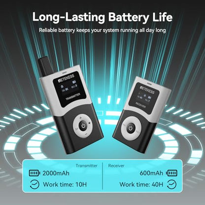Retekess T130U(4nd Gen T130)Tour Guide System, Translation System(1TX 10RX) | for Factory, School, 200M, U-Band Digital Mode, with16 USB Charging Ports, 40H, Easy Operation, Wireless Connection - style: 1-10
