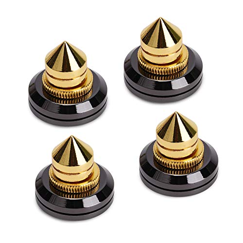 Facmogu Adjustable Speaker Isolation Spikes, 4 Pack Speaker Isolation Feet