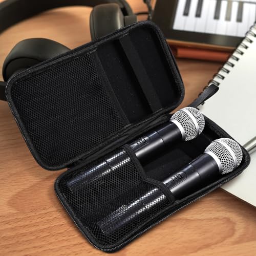 Beaupretty Microphone Carrying Bag Portable Mic Storage Case Padded Protective Carrier for Mic Suitable for Travel and Live Performance