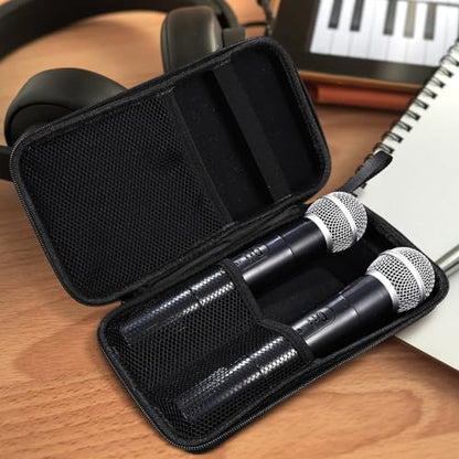 Beaupretty Microphone Carrying Bag Portable Mic Storage Case Padded Protective Carrier for Mic Suitable for Travel and Live Performance