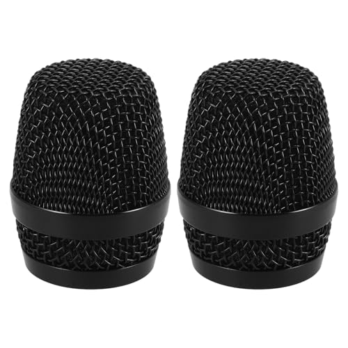2Pcs Microphone Metal Head Cap Replacement Compatible for Beyer - 666 Mesh Wireless Mic Grille Ball Head - Microphone Grille Ball for KTV - size: 6.50X5.00X5.00CM