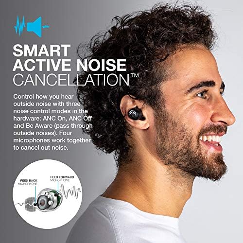 JLab, JBuds Air ANC, True Wireless Earbuds, Active Noise Cancelling Bluetooth Earbuds, Black
