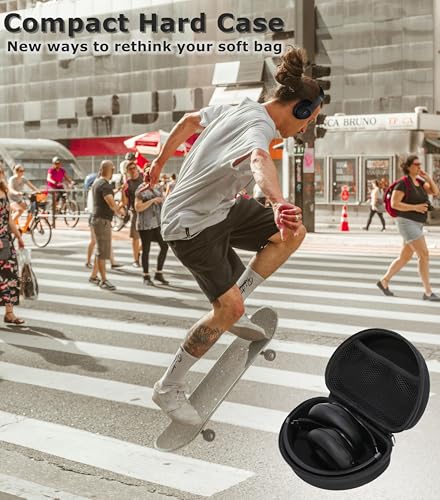 Ginsco Headphone Case Exclusive for Beats Studio Pro/Studio 3 - Wireless Bluetooth Noise Cancelling Headphones, Hard Shell Case Portable Travel Carrying Headphone Case (Black)