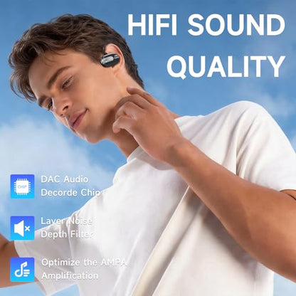 B35 New 32GB Bone Conduction Swimming Headphones, IP68 Waterproof, Bluetooth & MP3 Player, Open Ear Underwater Headphones Swimming with Mic & Stable Connection, Secure Fit, For Running Cycling Workout