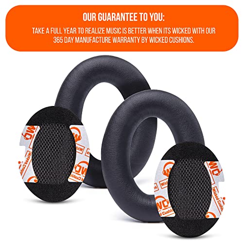 WC PadZ QC15 - Replacement Ear Pads for Bose QuietComfort 15 | Made by Wicked Cushions | Also fits QC25, QC2, AE2, AE2i & AE2W. Supreme Comfort, Extra Durable | PU Leather