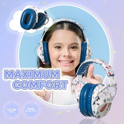 Kids Ear Protection Safety Ear Muffs, NRR 25dB Noise Reduction Children Earmuffs, Hearing Protectors for Sleeping, Studying, Airplane, Concerts, Fireworks-Panda with Blue Band - color: Blue Band Panda