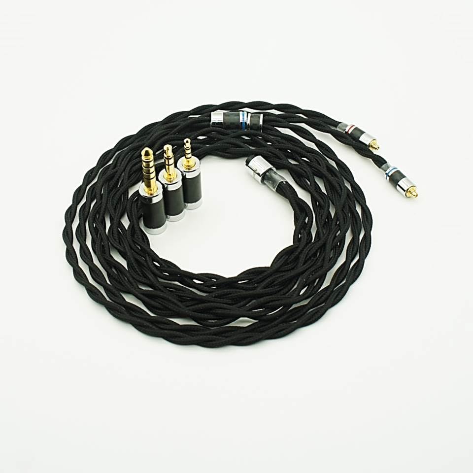 PENON Space 4 Shares 133 Cores OFC Silver-Plated Wires HiFi Audiophile Wired Earphone Replacement Cable IEM Upgrade Cable with 3-in-1 Detachable Plugs - size: MMCX