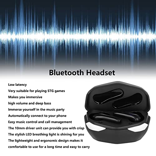 D17 Low Latency Gaming Headset Comfortable and Ergonomic Wireless Earbuds with LED Light for Games Like