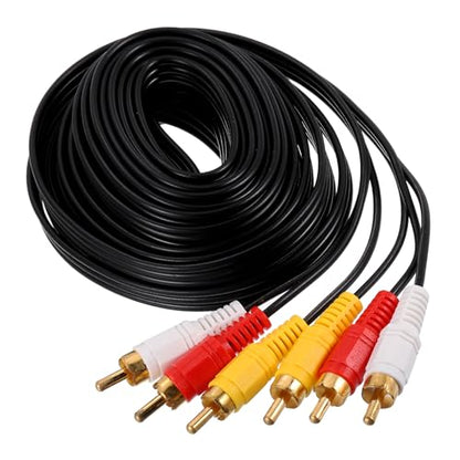 MECCANIXITY 16ft RCA Cable, 2RCA Male to 2RCA Male Audio Video Speaker Cable for Subwoofer Amplifier Home Theater DVD TV - size: 16ft, style: 2RCA Male to 2RCA Male