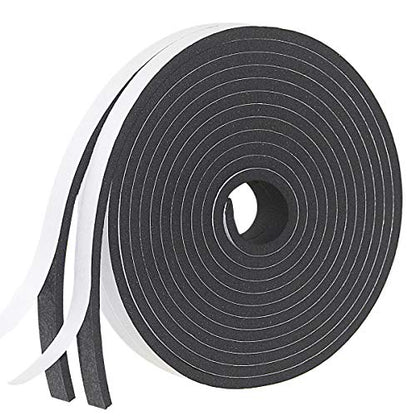 Weather Stripping Door Seal Strip for Doors and Windows, 1/2In x 1/2In x 13Ft x 2 Roll Foam Insulation Tape Self Adhesive,Sound Proof,Weatherstrip,Pipe Cooling, Air Conditioning Seal Strip - size: 1/2 in x 1/2 in x 13 ft x 2 Roll