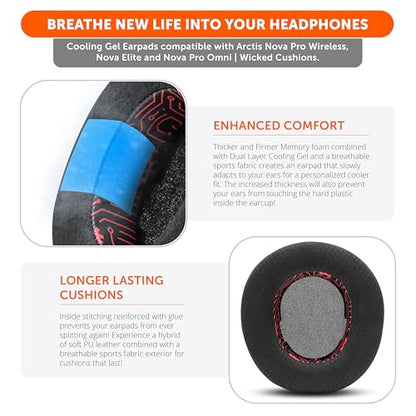 WC Freeze Nova Pro Wireless - Earpads for Arctis Nova Pro Wireless & More | Made by Wicked Cushions | Also fits SteelSeries Nova Elite & Nova Pro Omni(Doesn't Fit Other Models) | Techne - color: Techne