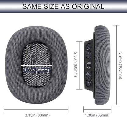 GEVO Upgraded Ear Cushions Replacement Earpads for AirPods Max 1 & 2 Headphones, Protein Leather Ear Pads Cover with Memory Foam and Magnet for AirPods Max 1 & 2 (Midnight) - color: Midnight