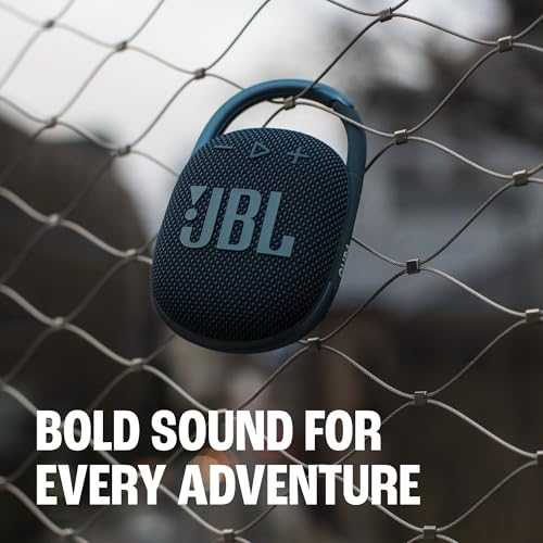 JBL Clip 4 - Portable Mini Bluetooth Speaker, big audio and punchy bass, integrated carabiner, IP67 waterproof and dustproof, 10 hours of playtime, speaker for home, outdoor and travel (Black) - color: Black