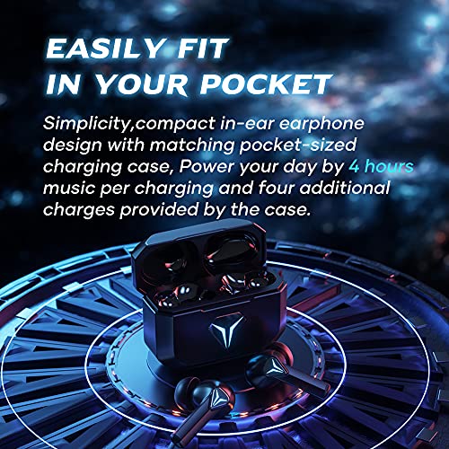 Wireless Earbuds Bluetooth 5.3 G100 Gaming Music Dual Mode,Deep Bass in-Ear Headphones,RGB Light Charging Case, Clear Call Earphones by Noise Canceling Mic ENC for iPhone Android Sumsung