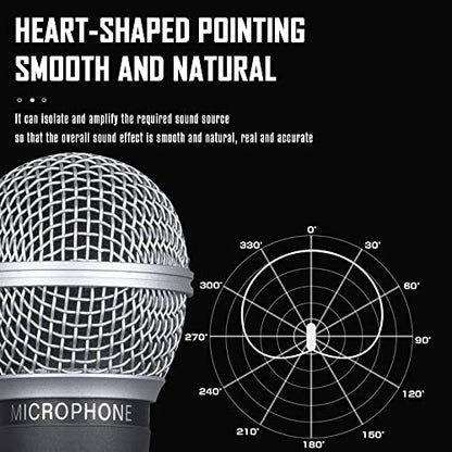 Wm58 Classic Style Dynamic Vocal Instrument with Clean Sound, Metal Body Microphone (not with Cable) - color: wm58
