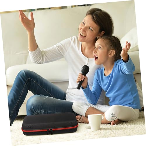 GALPADA Microphone Hard Carrying Case Portable Dual Mic Travel Bag Storage for Vocal Microphones Lightweight Padded Design for Outdoor Use and Protection