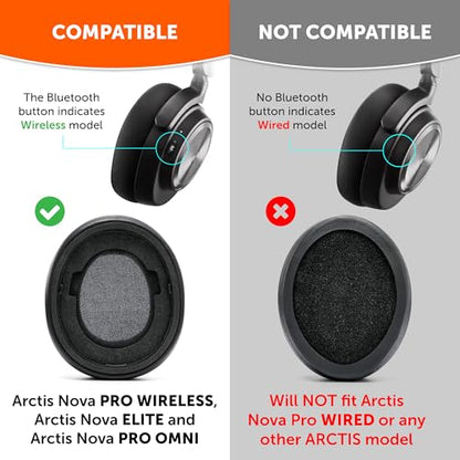 WC Mod Kit V2 Nova Pro Wireless, Pro Omni & Elite - Gel Earpads & Headband | Made by Wicked Cushions | Side Plates also included. Fits Arctis Nova Pro Wireless, Elite & Pro Omni | Kinetic Wave - color: Kinetic Wave