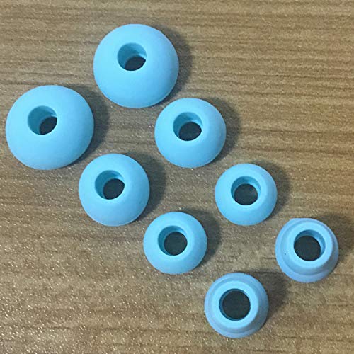 Replacement Silicone Earbuds Ear Tips Eargels Buds Set Compatible with Beats Powerbeats 3 Powerbeats 2 Wireless in-Ear Earphones (4 Pairs/Aqua Blue) - color: Aqua Blue