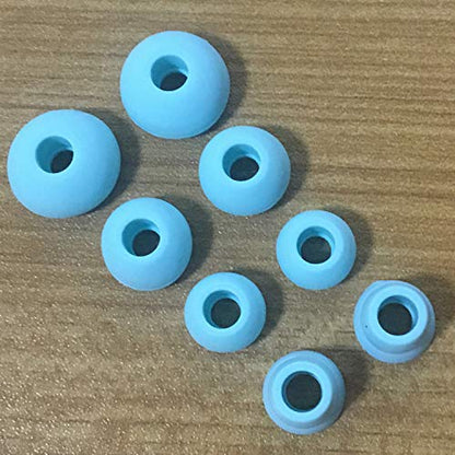 Replacement Silicone Earbuds Ear Tips Eargels Buds Set Compatible with Beats Powerbeats 3 Powerbeats 2 Wireless in-Ear Earphones (4 Pairs/Aqua Blue) - color: Aqua Blue