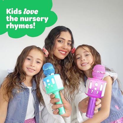 Move2Play, Kids Karaoke Microphone | Includes Pre-Loaded Songs & Bluetooth | Kids Birthday Party Gift | Toy for All Ages 2, 3, 4, 5, 6+ Year Old Girls, Boys & Toddlers - color: Green/Blue