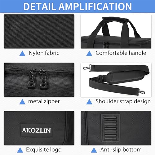 AKOZLIN Padded Mixer Gig Bag DJ Controller Travel Shoulder Bag Case 13"X13"X5.5"Fit For MG06, AG03, MG10X, Mix8, ProFX8 and More Equipment - size: 13"X 5.5"X13"